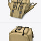 Sac à dos vintage ouvert montrant la grande capacité
