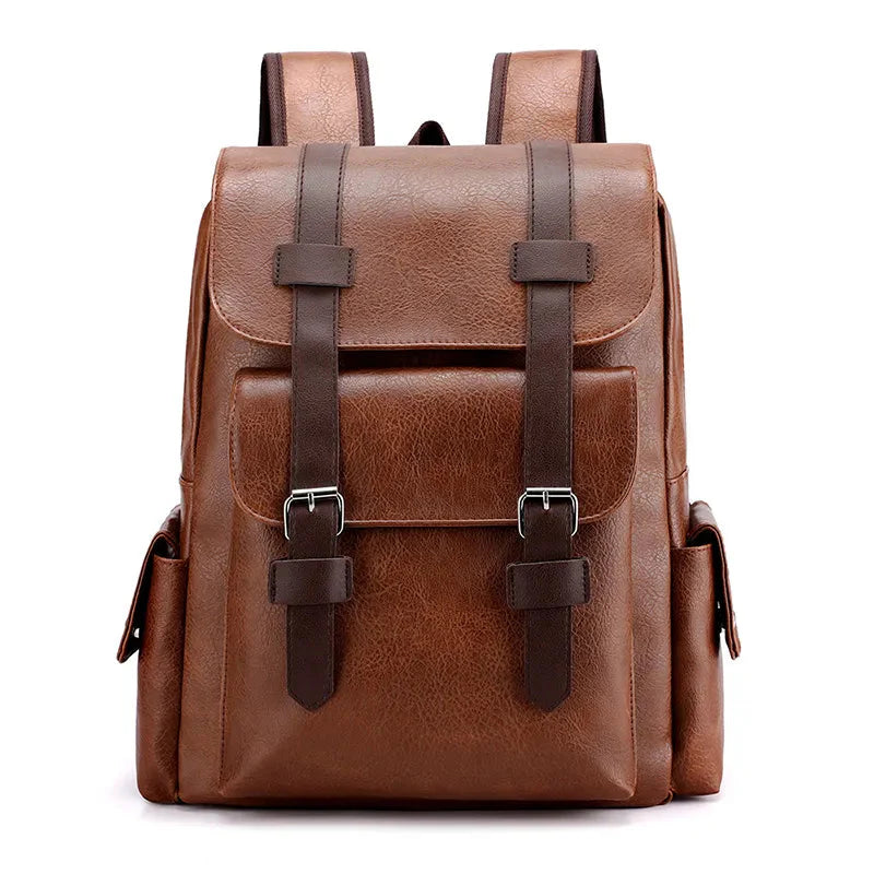 Sac à dos vintage avec livres et fournitures visibles