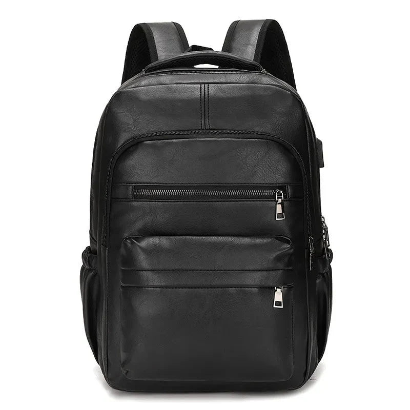 Sac à dos vintage avec port USB intégré, vue de face