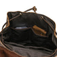 Sac à dos en cuir avec ordinateur portable à l'intérieur