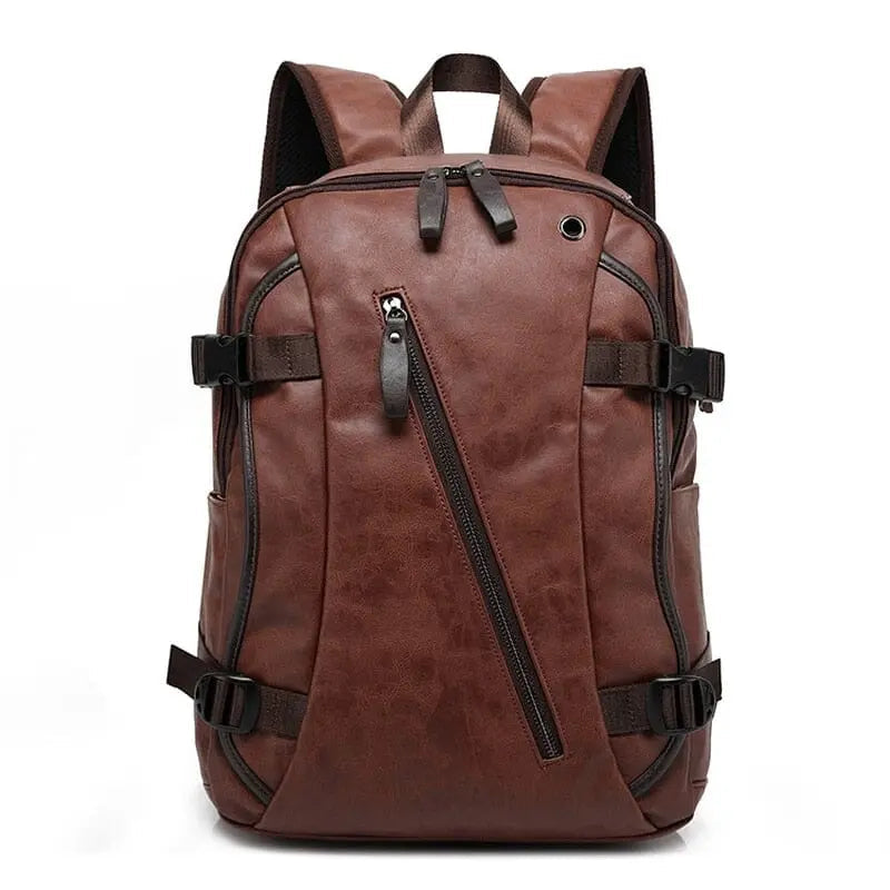 Vue arrière du sac à dos marron clair