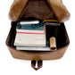 Sac à dos vintage avec compartiments multiples vue de face
