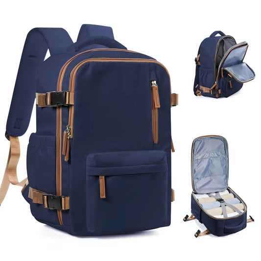 Sac à dos bleu marine, bretelles ergonomiques et confortables