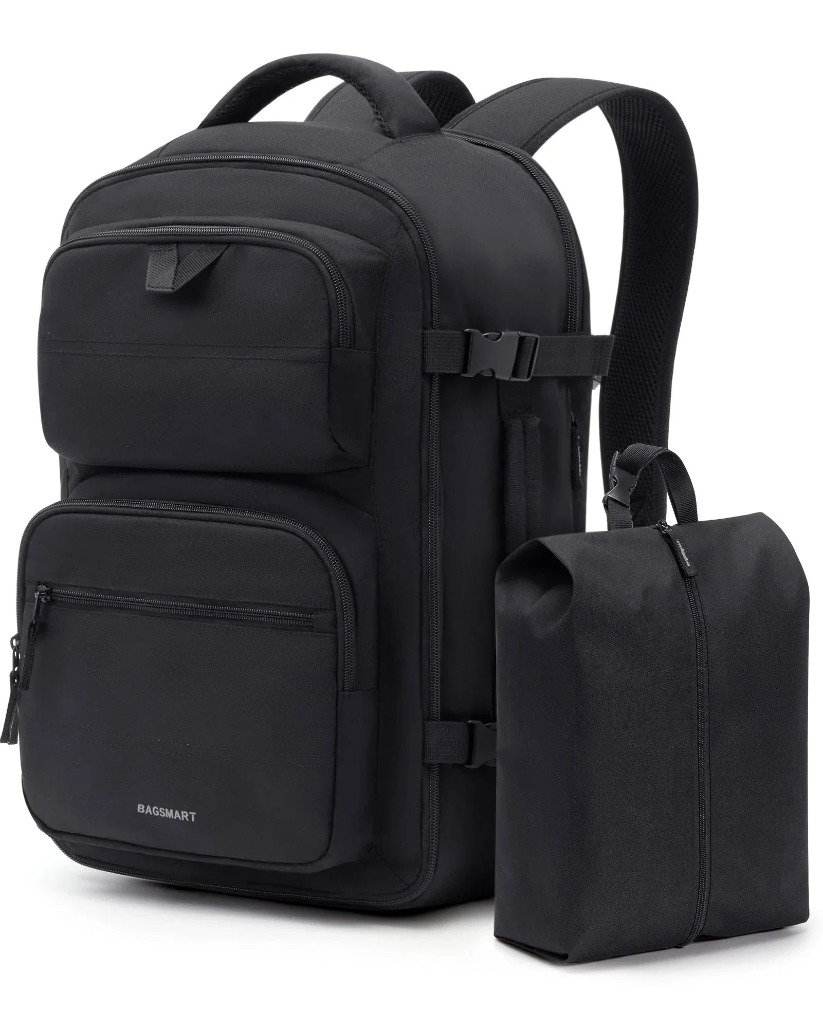 Sac à dos 40L noir avec design élégant et minimaliste
