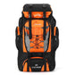 Sac à dos 80L orange, robuste et polyvalent