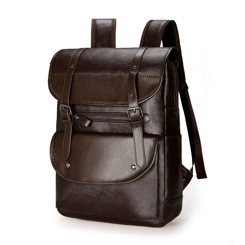 Vue de côté d'un sac à dos rétro avec bretelles ajustables