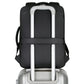 Sac à dos noir avec port USB et bretelles rembourrées