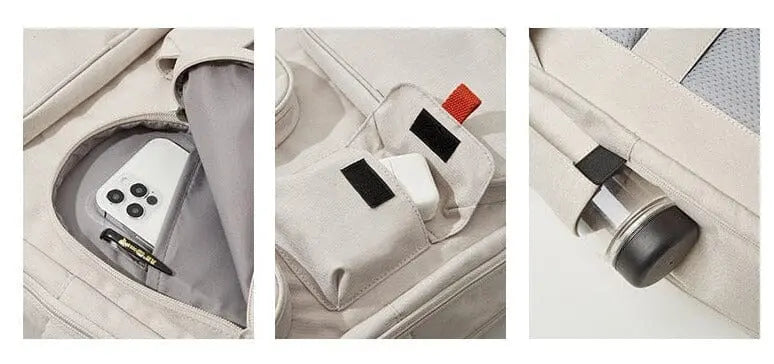 Sac à dos ouvert avec un ordinateur portable à l'intérieur