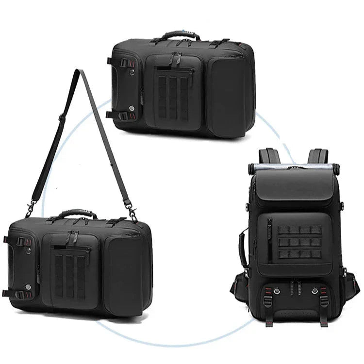Détail du port USB intégré sur le côté du sac à dos