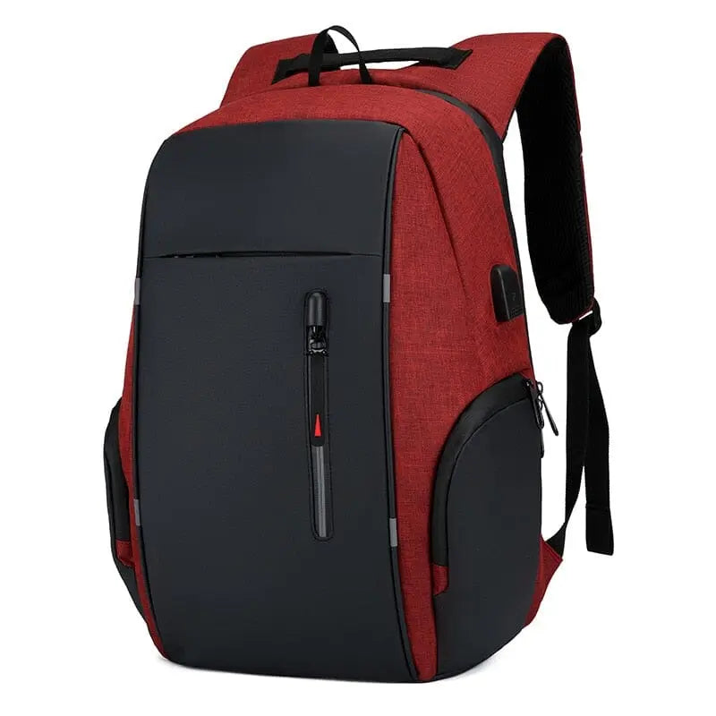 Sac à dos rouge avec poche pour ordinateur portable