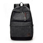 Sac à dos noir en toile avec design rétro et poches multiples
