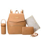 Sac à langer camel avec housse isotherme et matelas à langer