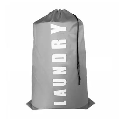 Sac à linge gris, léger et pliable pour le voyage