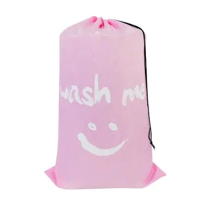 Sac rose en nylon pour vêtements sales en voyage