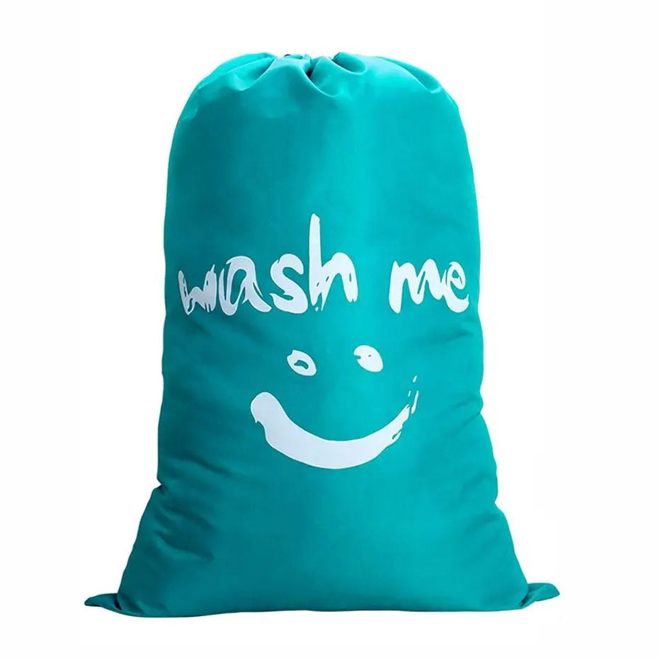 Sac turquoise pour linge sale, grande capacité