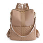 Sac beige, détails des coutures et finitions