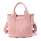 Sac rose en toile, vue de dessus avec fermeture éclair