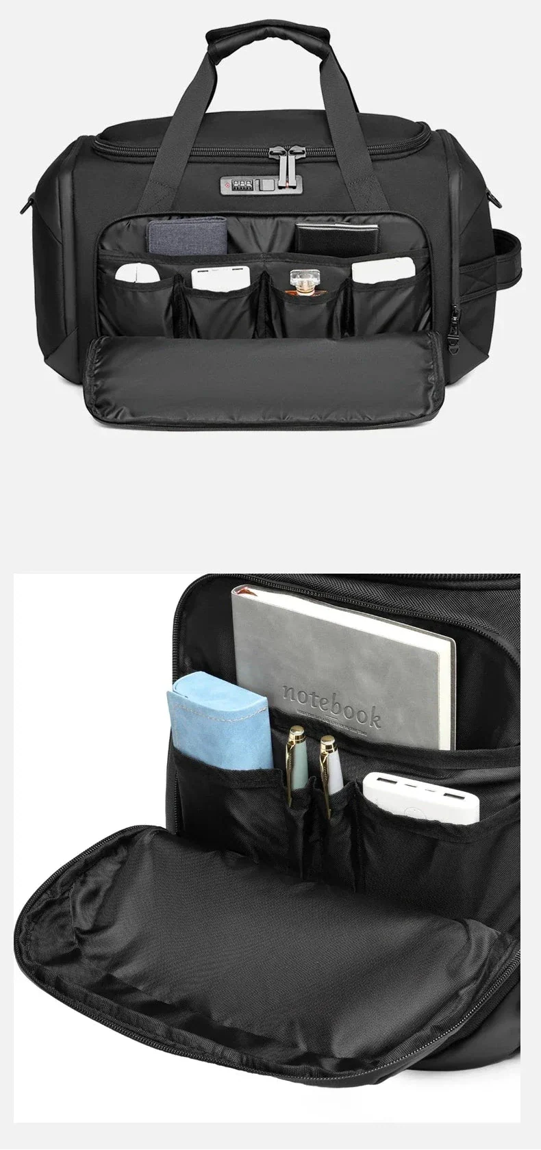 Sac de voyage robuste avec fermeture sécurisée à code