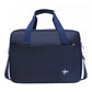 Sac de voyage bleu marine sur fond blanc