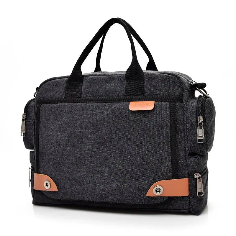 Sac bandoulière en toile noire avec design élégant