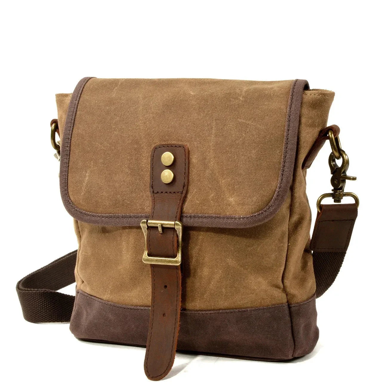 Sac bandoulière en toile avec fermeture éclair robuste