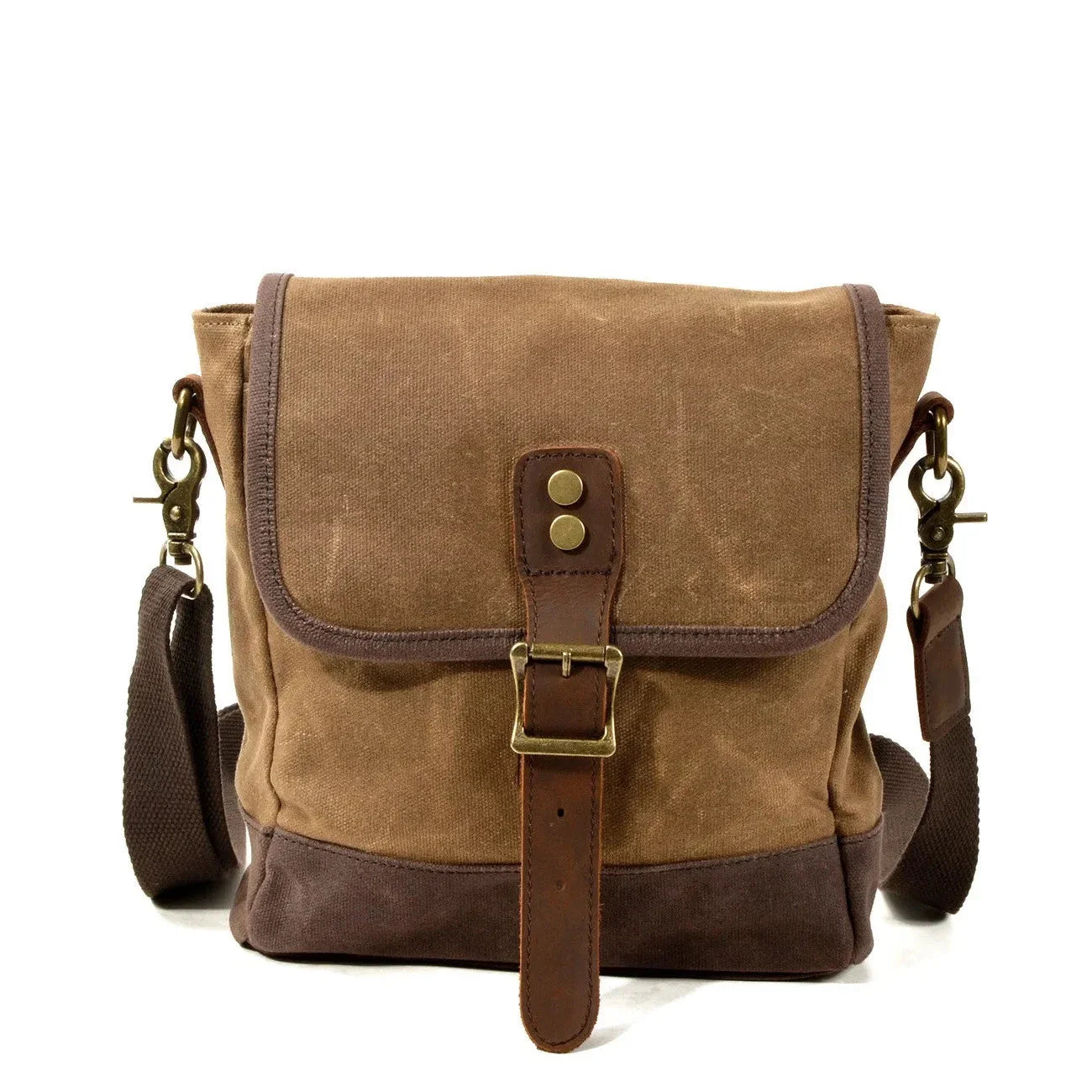 Sac bandoulière couleur camel avec design rétro élégant