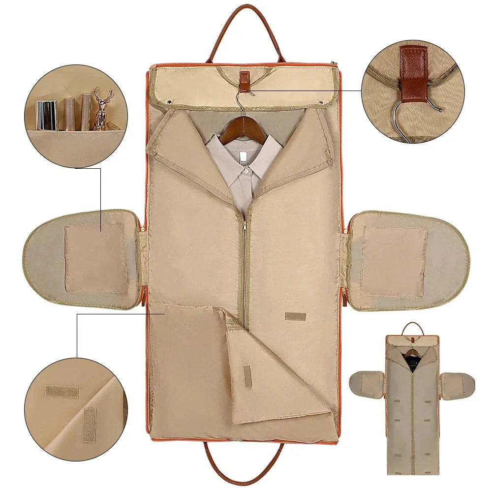 Détail du tissu imperméable et des finitions du sac