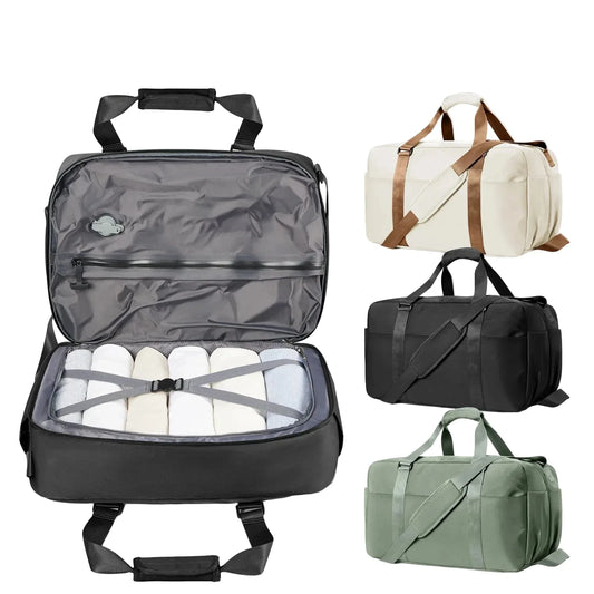 Sac cabine sous vide gris avec compartiments visibles