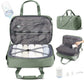 Sac cabine vert, tissu imperméable et poches multiples
