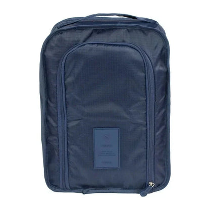 Sac à chaussures bleu marine, dimensions 30x11x20 cm