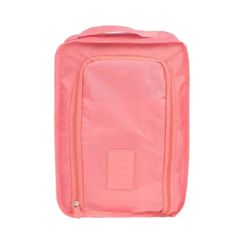 Sac à chaussures rose, idéal pour organiser les bagages