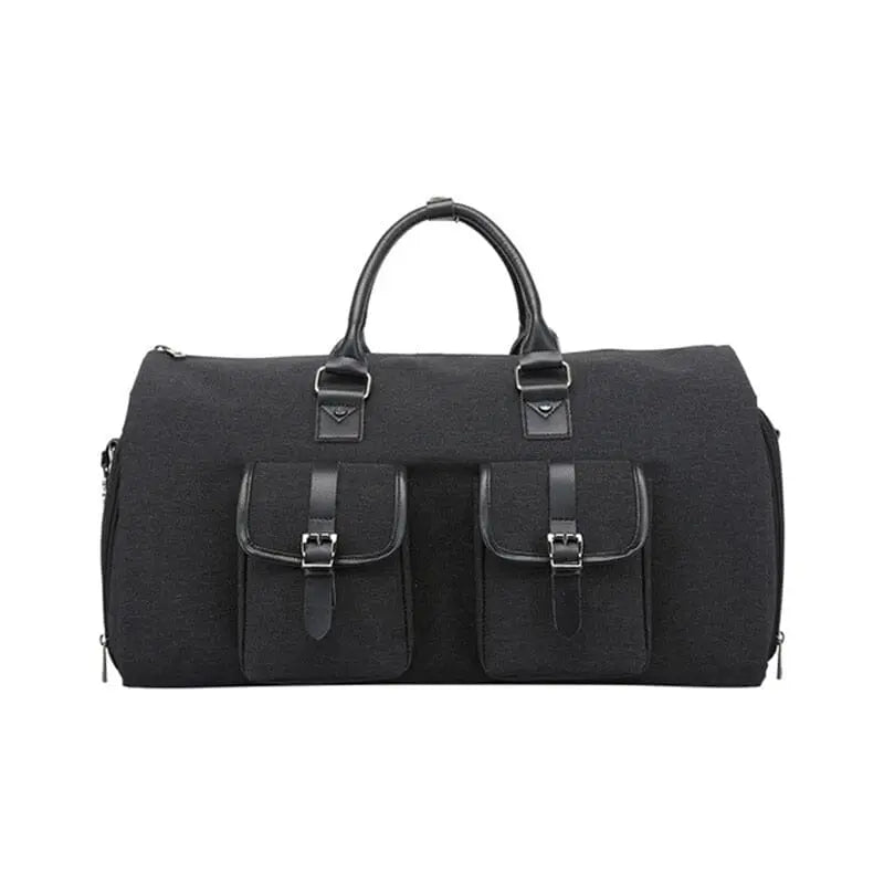 Sac costume homme ouvert, compartiment costume visible