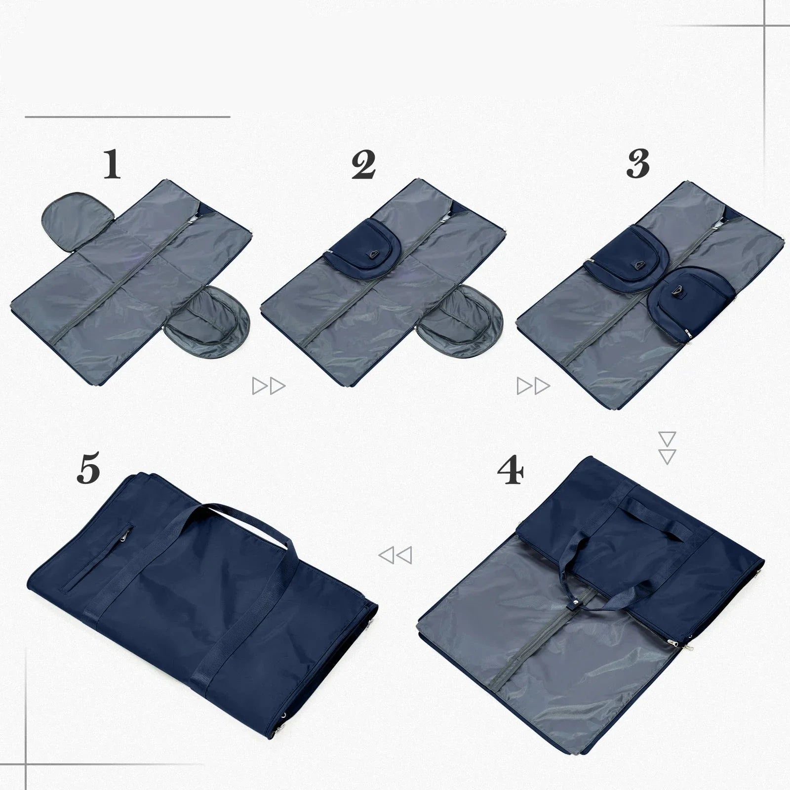 Sac de voyage ouvert avec vêtements bien rangés