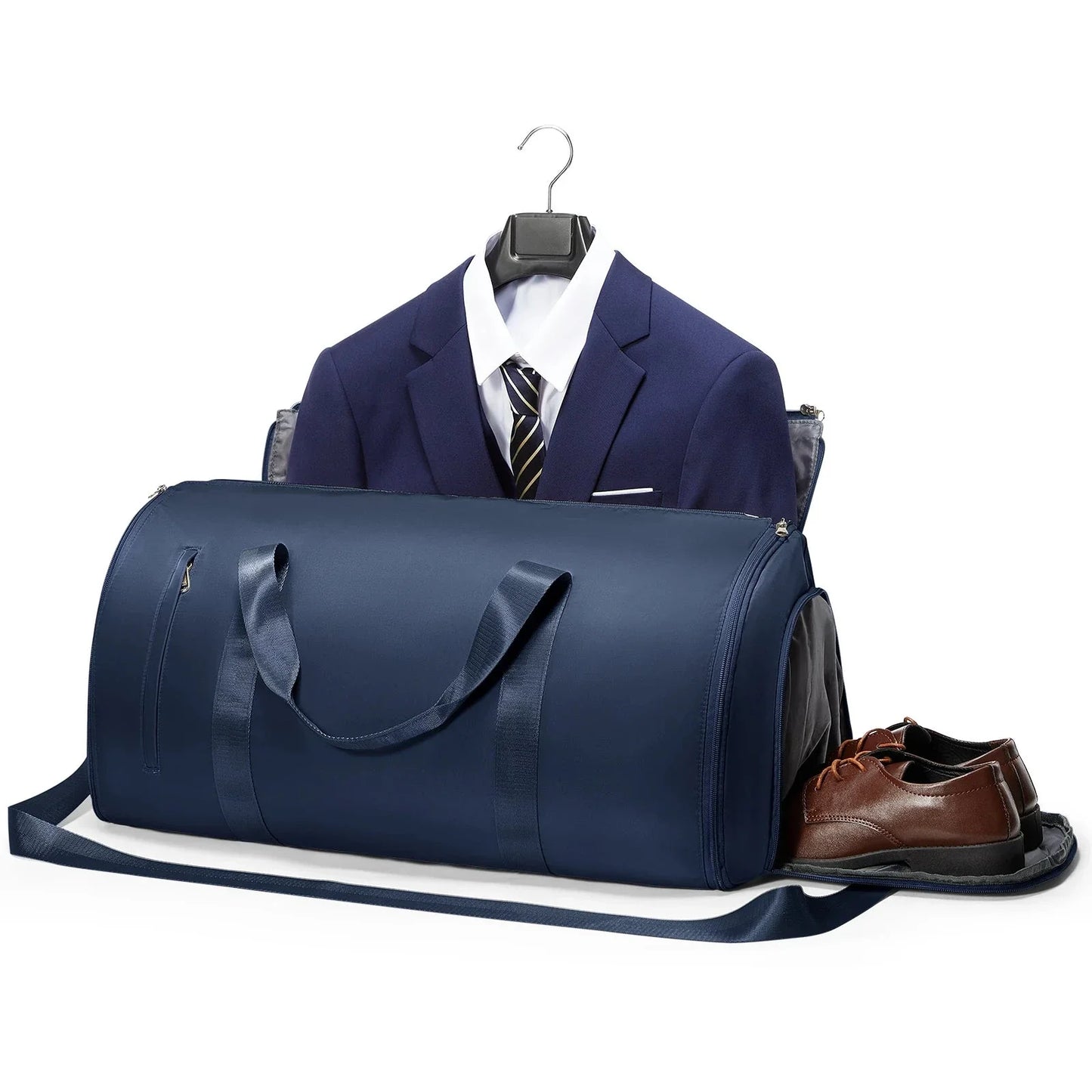 Sac de voyage bleu marine avec bandoulière ajustable