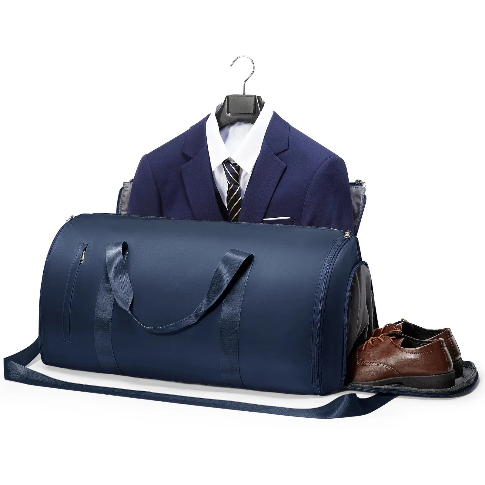 Sac de voyage bleu marine avec bandoulière ajustable