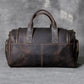 Sac en cuir marron avec doublure en polyester visible
