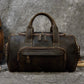 Sac en cuir marron foncé avec bandoulière amovible