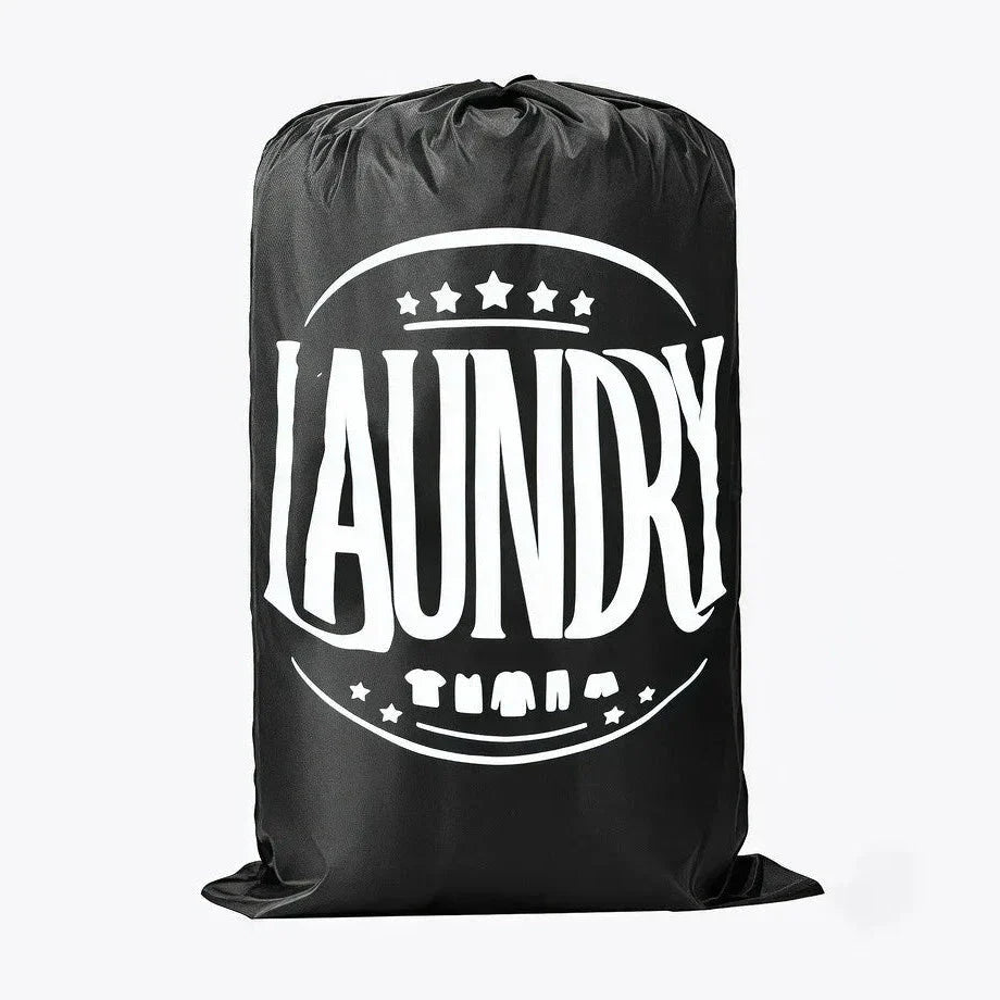 Sac à linge noir, léger et pratique pour déplacements