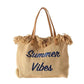 Sac camel spacieux en toile pour accessoires de plage