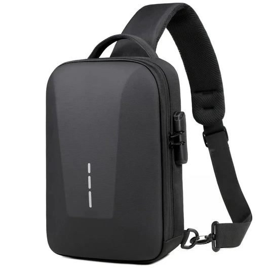 Sac de poitrine noir, design moderne et sécurisé