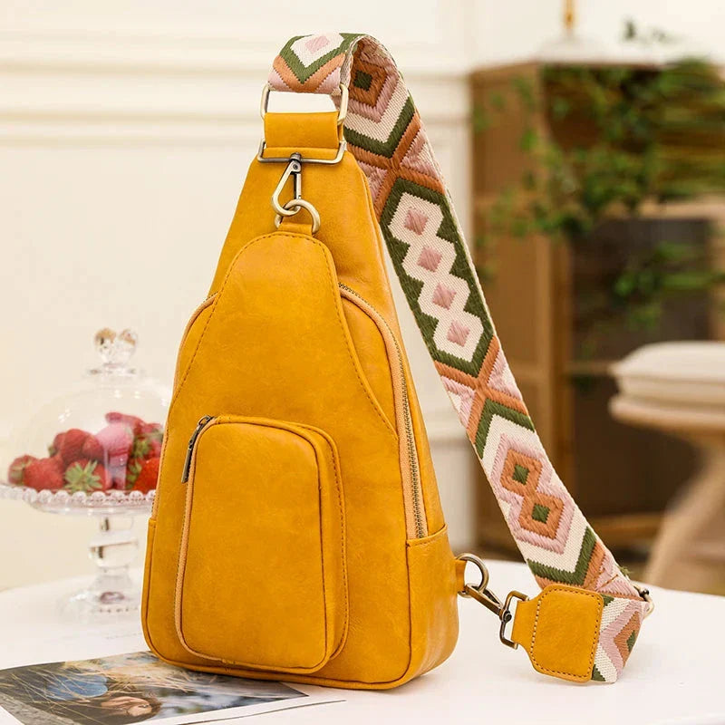 Sac de poitrine jaune pour une touche de couleur vive