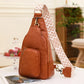 Sac de poitrine marron, parfait pour un look décontracté