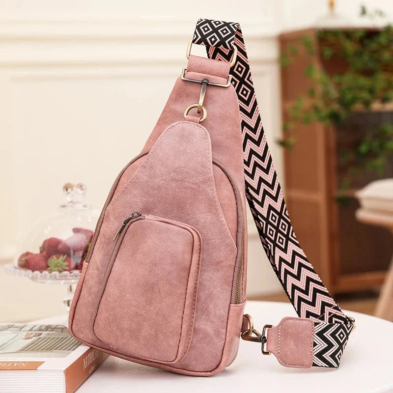 Sac de poitrine rose, féminin et tendance