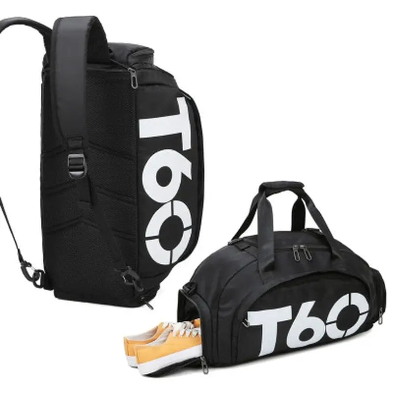 Sac de sport noir avec bandoulière ajustable