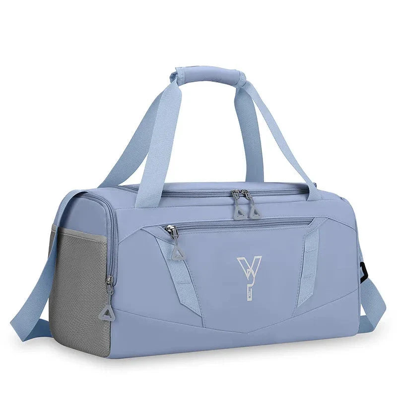 Sac de sport femme en bleu ciel, style tendance