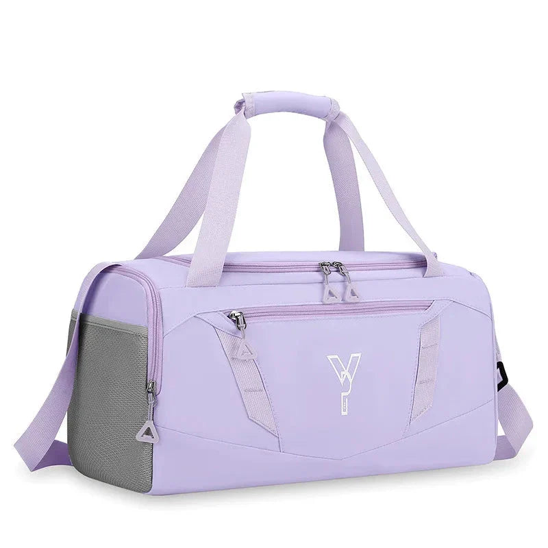 Sac de sport femme en violet, design féminin