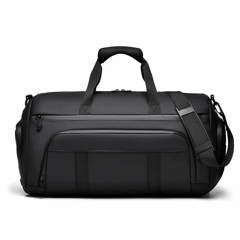 Sac de sport noir élégant avec poches pratiques