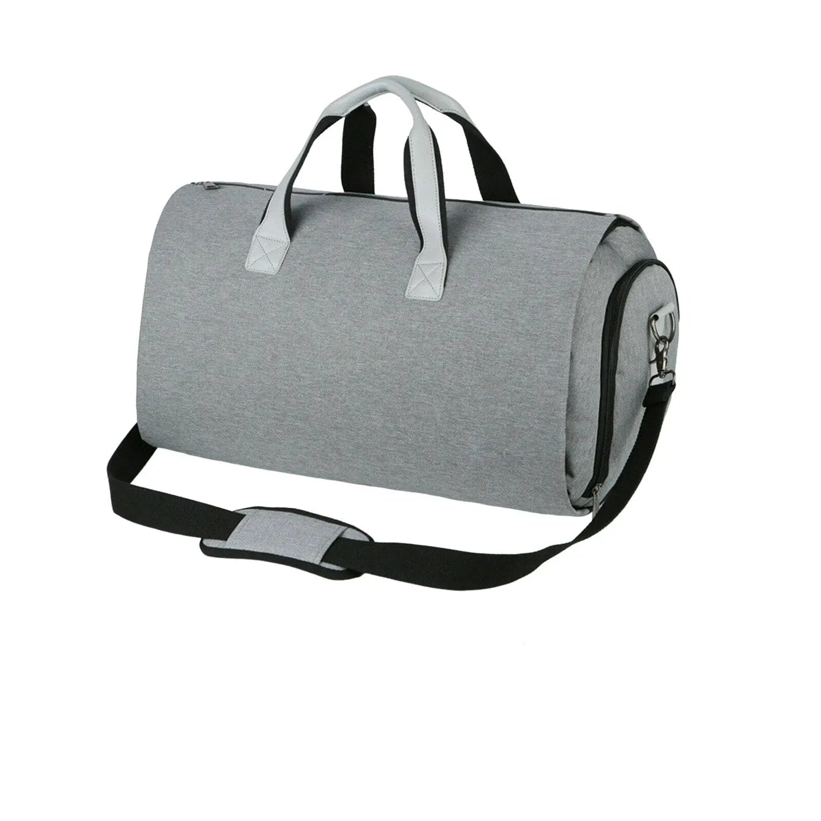 Sac de transport gris avec compartiments multiples
