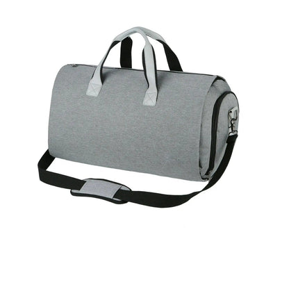 Sac de transport gris avec compartiments multiples