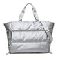 Sac doudoune argenté, vue de face, tendance et spacieux